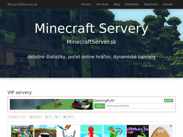 minecraftserver.sk