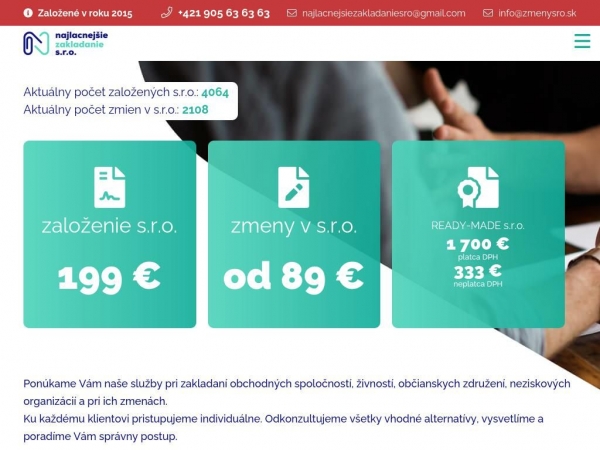najlacnejsiezakladaniesro.sk