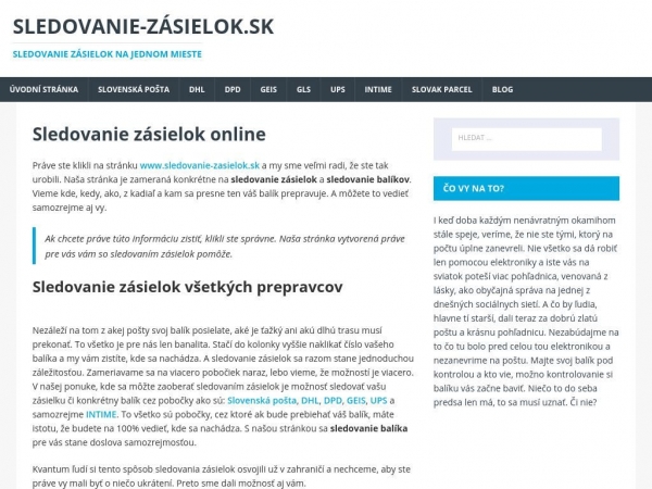sledovanie-zasielok.sk