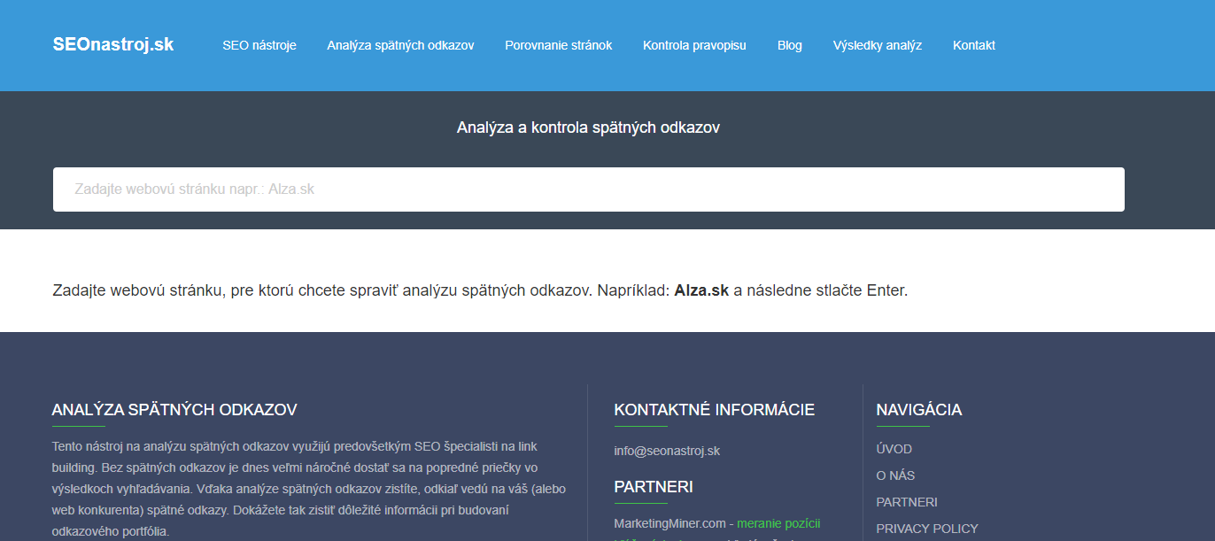 Analýza a kontrola spätných odkazov (odkazového profilu/portfólia) webu